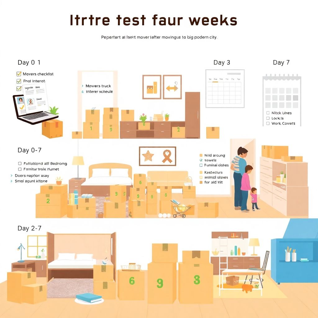 Переезд с минимальным стрессом: чек-лист дел на первую неделю после въезда